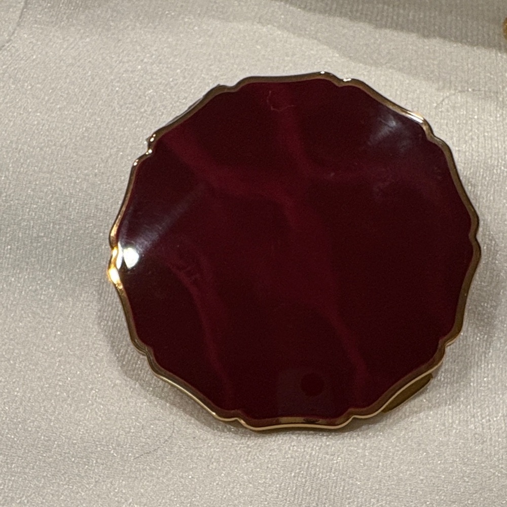 Elegant Burgundy and Gold Compact